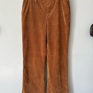 Brown Velvet corduroy Wide-Leg Trousers